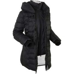 Kurtka outdoorowa 2 w 1, pikowana bonprix czarny. Czarne kurtki damskie bonprix, s, bez wzorów, bez kaptura. Za 269,99 zł.