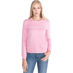 Calvin Klein Bluza Różowy. Różowe bluzy damskie Calvin Klein, l, z nadrukiem, z bawełny, bez rękawów, bez kaptura. Za 330,95 zł.