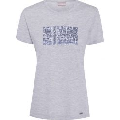 T-shirt NAPAPIJRI SEVILLA Szary. Szare t-shirty damskie marki Napapijri, bez wzorów, z bawełny, glamour, z okrągłym kołnierzem. W wyprzedaży za 145,00 zł.