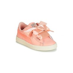 Buty Dziecko Puma INF BASKET HEART JELLY.PEA. Różowe trampki dziewczęce Puma, bez wzorów, bez zapięcia. Za 259,00 zł.
