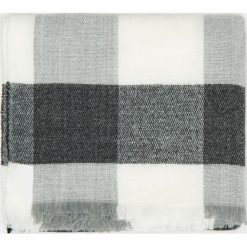Szalik w kratkę - Czarny. Czarne szaliki damskie Sinsay, w kratkę. Za 25,99 zł.