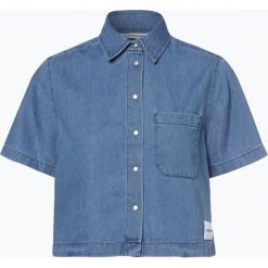 Calvin Klein Jeans - Bluzka damska, niebieski. Niebieskie bluzki damskie marki Calvin Klein Jeans, m, bez wzorów, z jeansu, eleganckie, bez kołnierzyka, bez rękawów. Za 359,95 zł.