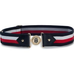 Pasek Damski TOMMY HILFIGER - Chic Waist Belt 4.0 AW0AW7146 0YF. Czerwone paski damskie TOMMY HILFIGER, w paski, ze skóry. W wyprzedaży za 229,00 zł.