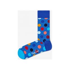 Happy Socks Big Dot Skarpetki Niebieski. Niebieskie skarpetki męskie Happy Socks, w grochy, z elastanu. Za 51,95 zł.