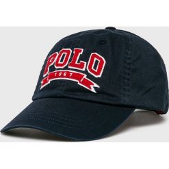 Polo Ralph Lauren - Czapka. Niebieskie czapki męskie Polo Ralph Lauren, bez wzorów, z bawełny. W wyprzedaży za 129,90 zł.
