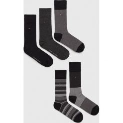 Tommy Hilfiger - Skarpety (5-pack). Niebieskie skarpetki męskie TOMMY HILFIGER, bez wzorów, z elastanu. W wyprzedaży za 89,90 zł.
