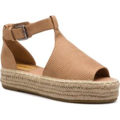 Espadryle DEEZEE - WS990-10 Camel. Pomarańczowe espadryle damskie DeeZee, bez wzorów, ze skóry ekologicznej, bez obcasa. Za 89,99 zł.