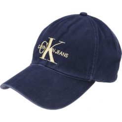 Calvin Klein Monogram Czapka z daszkiem Niebieski. Niebieskie czapki męskie Calvin Klein, z haftami, z bawełny. Za 171,95 zł.
