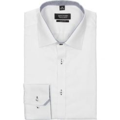 Koszule męskie na spinki: koszula bexley 2356 długi rękaw slim fit biały