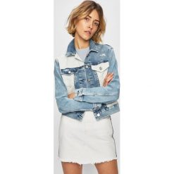 Pepe Jeans - Kurtka. Niebieskie płaszcze damskie Pepe Jeans, s, bez wzorów, z elastanu, krótkie. W wyprzedaży za 269,90 zł.