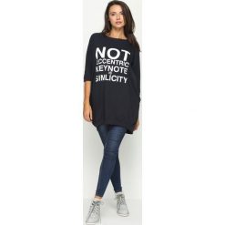 Bluzy damskie: Granatowa Bluza Not Eccentric