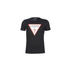 T-shirty z krótkim rękawem Guess ORIGINAL. Czarne t-shirty męskie marki Guess, s, z aplikacjami, bez kołnierzyka, krótkie. Za 129,00 zł.