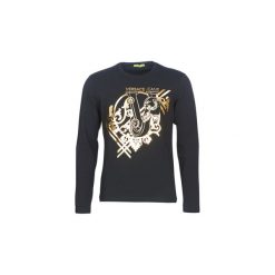 T-shirty z długim rękawem Versace Jeans RIERA. Czarne t-shirty męskie Versace Jeans, xs, bez wzorów, z jeansu, bez kołnierzyka, długie. Za 423,20 zł.