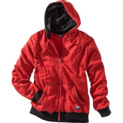 Bluza rozpinana z kapturem bonprix czerwony melanż. Czerwone bluzy męskie bonprix, s, bez wzorów, z kapturem, bez rękawów, z kapturem. Za 99,99 zł.
