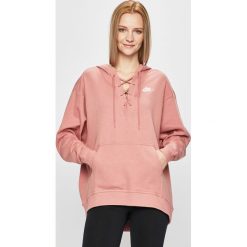 Nike - Bluza. Różowe bluzy damskie Nike, s, bez wzorów, z bawełny, bez rękawów, z kapturem. Za 249,90 zł.
