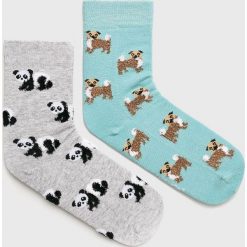 Medicine - Skarpetki Sensual Preppy (2-Pack). Szare skarpetki damskie MEDICINE, bez wzorów, z elastanu. Za 29,90 zł.