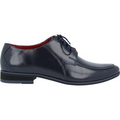 Półbuty G4733 - granat. Szare półbuty męskie Giacomo Conti, bez wzorów, ze skóry, eleganckie, bez zapięcia. Za 339,00 zł.