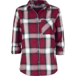 Bluzki damskie: Sublevel Ladies Checkered Shirt Bluzka damska bordowy/biały