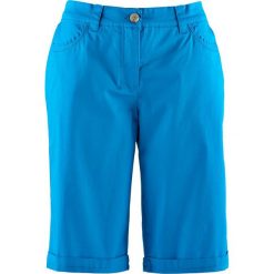 Bermudy "papertouch" bonprix niebieski capri. Niebieskie spodnie damskie bonprix, bez wzorów. Za 74,99 zł.