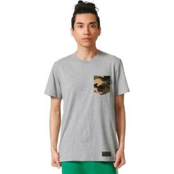 Koszulki sportowe męskie: Adidas Koszulka męska Camo Pocket Tee szara r. S (AY8875)