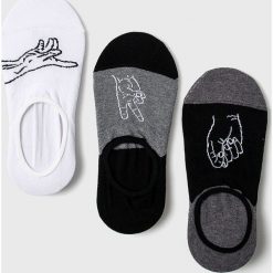 Medicine - Stopki Basic (3 pack). Szare skarpetki damskie MEDICINE, bez wzorów, z elastanu. Za 39,90 zł.