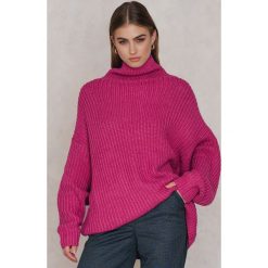 Free People Sweter Swim Too Deep - Pink. Różowe golfy damskie Free People, z bawełny. W wyprzedaży za 176,69 zł.