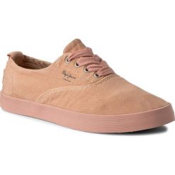 Tenisówki PEPE JEANS - Julia Monocrome PLS30517 Face 310. Pomarańczowe półbuty damskie Pepe Jeans, bez wzorów, z jeansu, bez obcasa, na płaskiej podeszwie, bez zapięcia. W wyprzedaży za 159,00 zł.