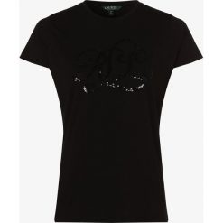 Lauren Ralph Lauren - T-shirt damski, czarny. Czarne t-shirty damskie Lauren Ralph Lauren, xs, z napisami, eleganckie, bez kołnierzyka. Za 589,95 zł.