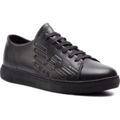 Sneakersy EMPORIO ARMANI - X4X238 XF332 00002 Black. Czarne sneakersy męskie marki Emporio Armani, na co dzień, bez wzorów, ze skóry ekologicznej, eleganckie, bez zapięcia. Za 719,00 zł.
