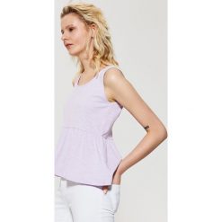 Bluzki, topy, tuniki: Top z falbanką – Fioletowy