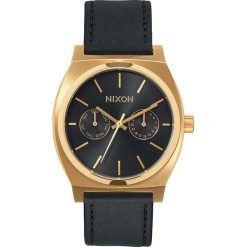 Biżuteria i zegarki męskie: Zegarek męski Gold Black Sunray Nixon Time Teller Deluxe Leather A9271604