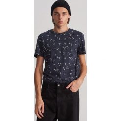 T-shirt z bawełny organicznej - Granatowy. Niebieskie t-shirty damskie Reserved, s, bez wzorów, z bawełny, bez kołnierzyka. Za 24,99 zł.