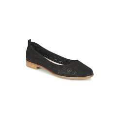 Baleriny Clarks ALANIA ROSA. Czarne baleriny damskie marki Clarks, bez wzorów, bez obcasa. Za 351,20 zł.