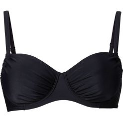 Biustonosz bikini na fiszbinach bonprix czarny. Czarne stroje kąpielowe damskie bonprix, z nadrukiem. Za 37,99 zł.