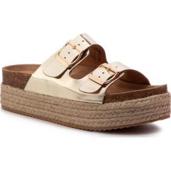 Espadryle XTI - 33796 Espejo Oro. Żółte espadryle damskie Xti, bez wzorów, ze skóry ekologicznej, bez obcasa. Za 179,00 zł.