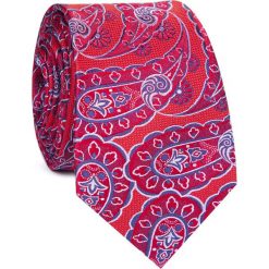 Krawat KWWR000376. Czerwone krawaty męskie Giacomo Conti, bez wzorów, eleganckie. Za 129,00 zł.