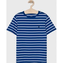 Polo Ralph Lauren - T-shirt dziecięcy 134-176 cm. Niebieskie t-shirty chłopięce Polo Ralph Lauren, z nadrukiem, z bawełny, bez rękawów. W wyprzedaży za 129,90 zł.