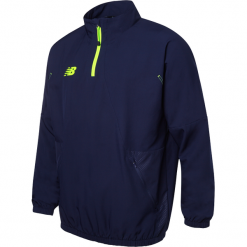 Kurtka treningowa WSTM501ABY. Niebieskie kurtki męskie New Balance, s, bez wzorów, z poliesteru, bez kaptura, do piłki nożnej. W wyprzedaży za 119,99 zł.