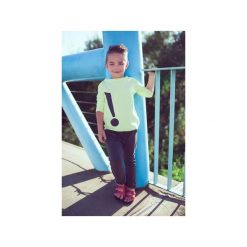 BLUZKA LUIS YELLOW. Żółte t-shirty chłopięce marki M-art-a-baby, z aplikacjami, z długim rękawem. Za 54,00 zł.