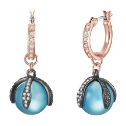 Kolczyki damskie: Pozłacane kolczyki z kryształkami Swarovski