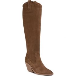 Kozaki BRONX - 14188-C Dark Natural 3356. Pomarańczowe kozaki damskie Bronx, ze skóry, bez obcasa, na obcasie, bez zapięcia. Za 999,00 zł.