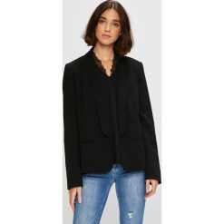 Calvin Klein - Żakiet. Czarne żakiety damskie marki Calvin Klein, z elastanu. W wyprzedaży za 699,90 zł.