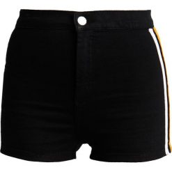 Bermudy damskie: Topshop JONI SIDE STRIPE Szorty jeansowe black denim