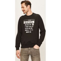 Diesel - Bluza. Niebieskie bluzy męskie Diesel, s, z nadrukiem, z elastanu, z okrągłym kołnierzem, bez rękawów, bez kaptura. W wyprzedaży za 349,90 zł.