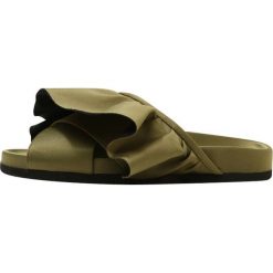 Chodaki damskie: Joshua Sanders RUFFLE SLIDE Klapki green