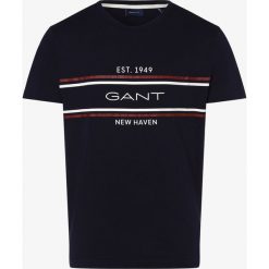 Gant - T-shirt męski, niebieski. Niebieskie t-shirty męskie GANT, xl, z nadrukiem, sportowe, bez kołnierzyka. Za 129,95 zł.