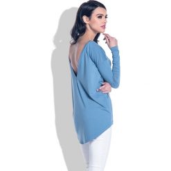 Bluzka F357 jeans. Bluzki damskie Tagless, s, bez wzorów, z wiskozy, z asymetrycznym kołnierzem, bez rękawów. Za 76,00 zł.