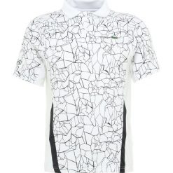 Lacoste Sport TENNIS DJOKOVIC Koszulka sportowa white/black. Białe koszulki sportowe męskie Lacoste Sport, l, z elastanu. Za 419,00 zł.