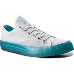 Tenisówki CONVERSE - Ctas Ox 560646C White/Bleached Aqua. Białe półbuty damskie Converse, na co dzień, bez wzorów, z gumy, bez obcasa, bez zapięcia. W wyprzedaży za 159,00 zł.
