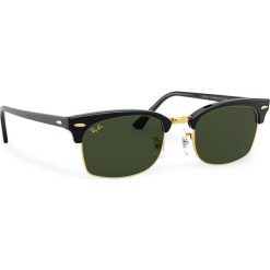 Okulary przeciwsłoneczne RAY-BAN - Clubmaster Square 0RB3916 130331 Black/Gold. Czarne okulary przeciwsłoneczne damskie Ray-Ban. Za 589,00 zł.